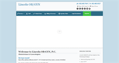 Desktop Screenshot of lincolnobgyn.com